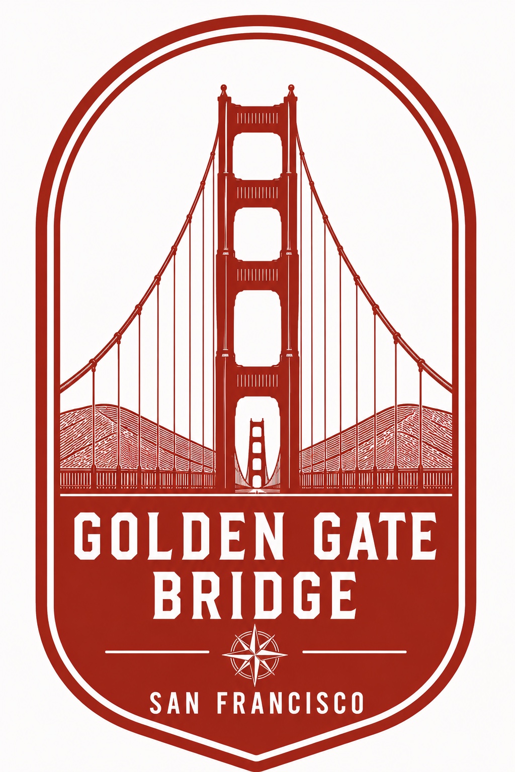 Golden Gate Bridge original illustration