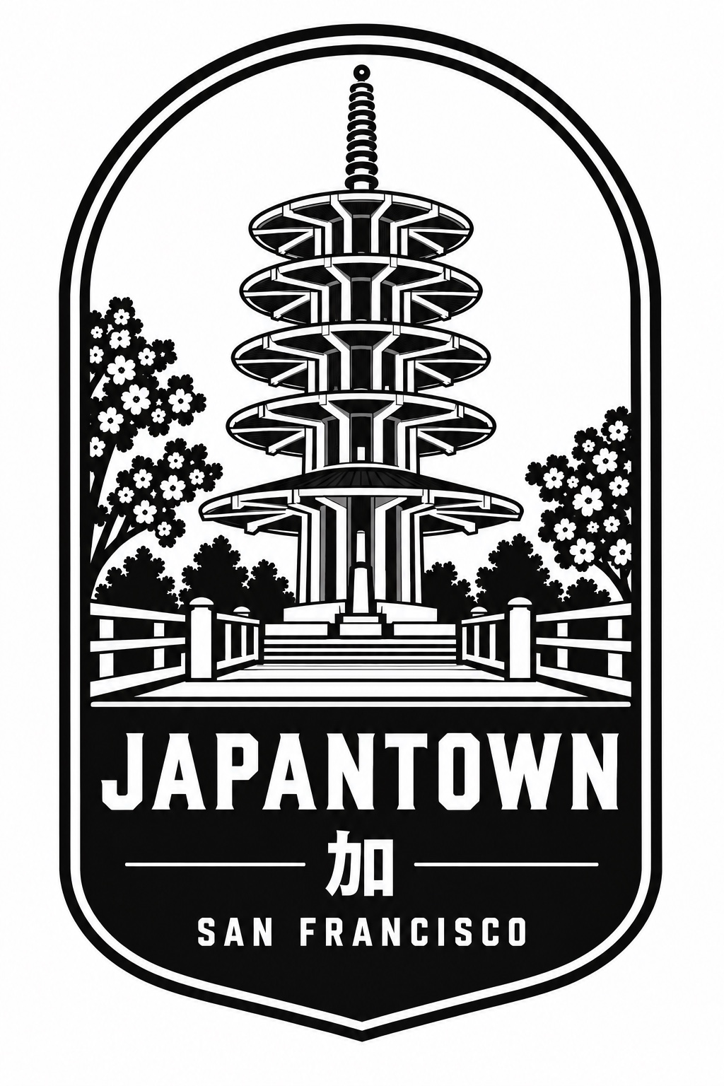 Japantown original illustration