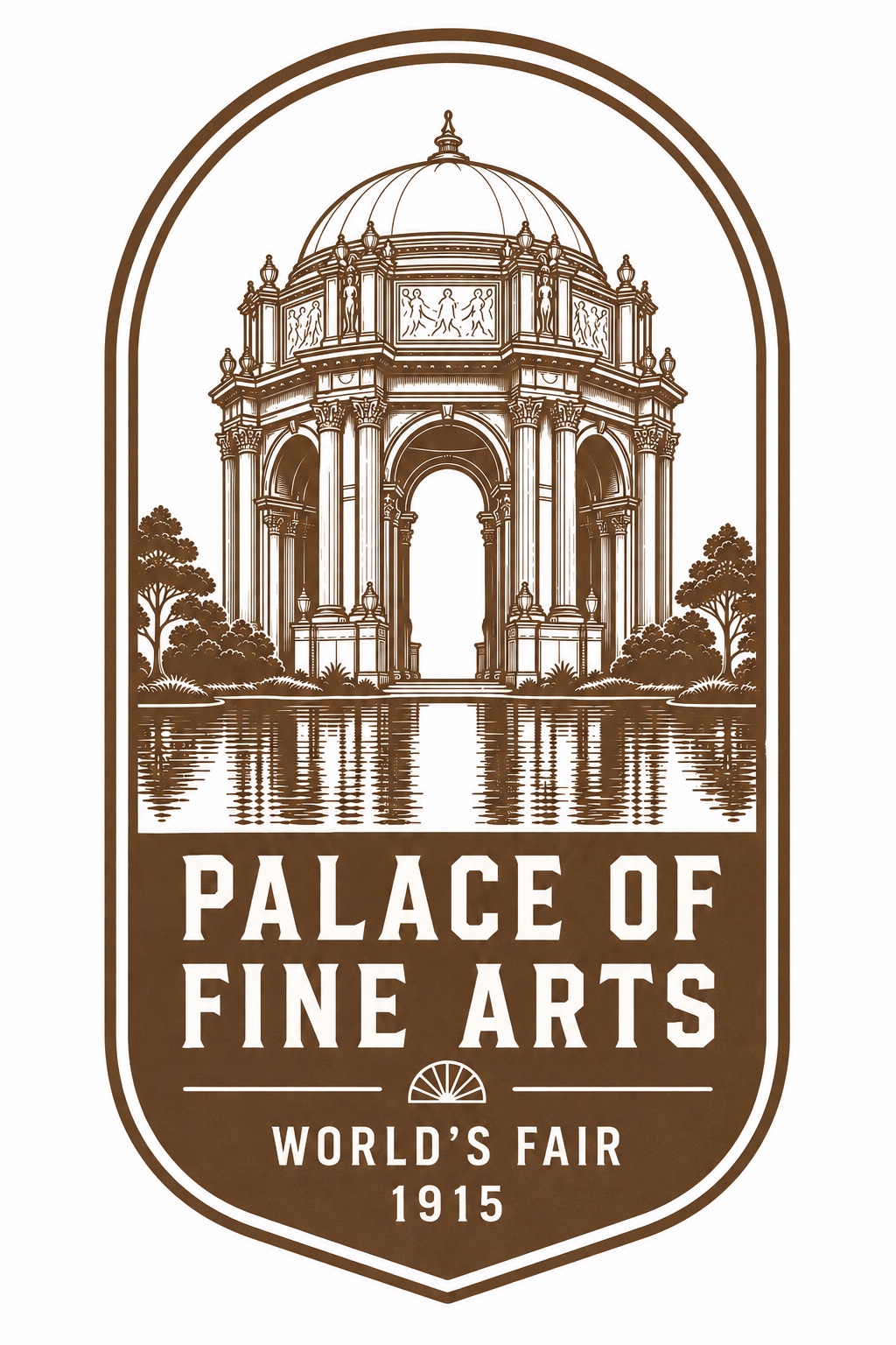 Palace of Fine Arts original illustration