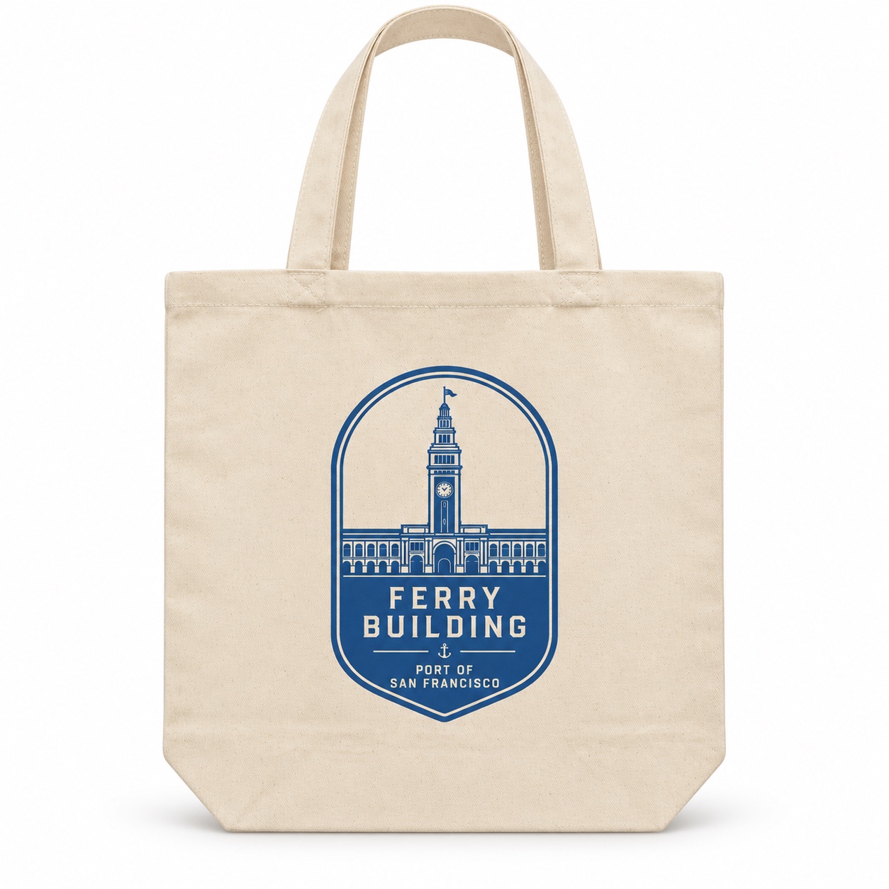 Navy Ferry Building City Emblem tote