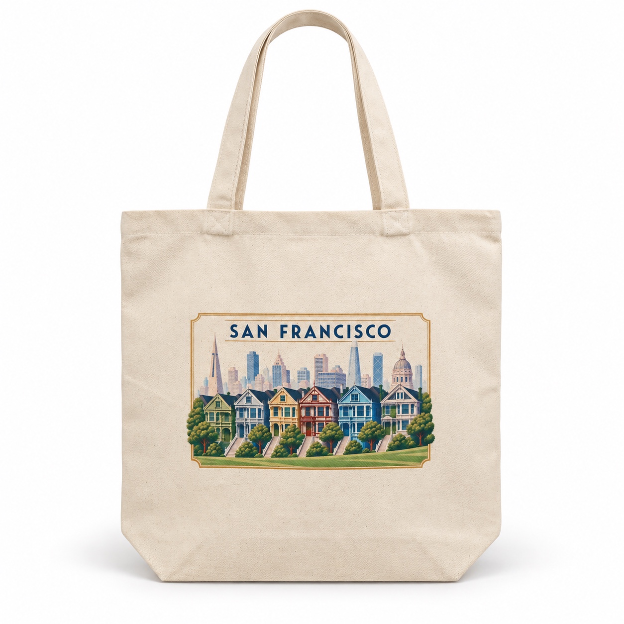 Painted Ladies design on a canvas tote