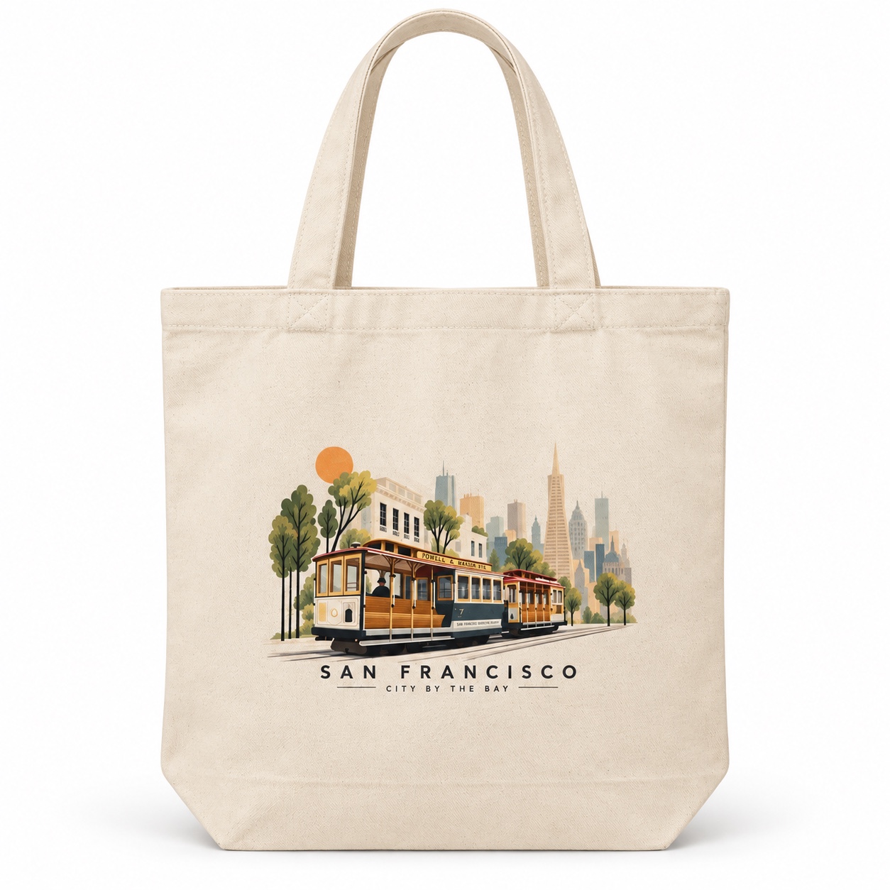 Powell & Mason design on a canvas tote